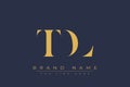 TDL abstract letter logo design Royalty Free Stock Photo