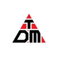 TDM triangle letter logo design with triangle shape. TDM triangle logo design monogram. TDM triangle vector logo template with red Royalty Free Stock Photo