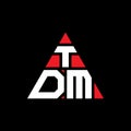 TDM triangle letter logo design with triangle shape. TDM triangle logo design monogram. TDM triangle vector logo template with red Royalty Free Stock Photo