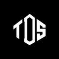 TDS letter logo design with polygon shape. TDS polygon and cube shape logo design. TDS hexagon vector logo template white and Royalty Free Stock Photo