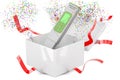 TDS meter inside gift box, 3D rendering Royalty Free Stock Photo