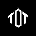 TDT letter logo design with polygon shape. TDT polygon and cube shape logo design. TDT hexagon vector logo template white and Royalty Free Stock Photo