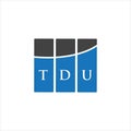 TDU letter logo design on white background. TDU creative initials letter logo concept. TDU letter design Royalty Free Stock Photo