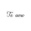 Te amo. Valentines Day Hand Lettering Card. Modern Calligraphy. Vector Illustration. I love you in spanish