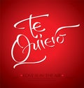 TE QUIERO hand lettering (vector)