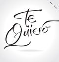 TE QUIERO hand lettering (vector)