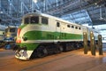 TE2 is a Soviet eight-axle two-section cargo-passenger diesel locomotive Royalty Free Stock Photo