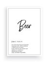 Beer definition, minimalist poster design Royalty Free Stock Photo