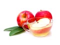 Tea apple or apple cider vinegar isolated on white background Royalty Free Stock Photo