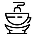 Tea bag cup icon, outline style Royalty Free Stock Photo