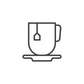 Tea bag cup outline icon Royalty Free Stock Photo