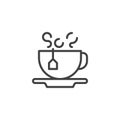 Tea bag cup outline icon Royalty Free Stock Photo