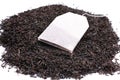 Tea bag and dried tea leaves