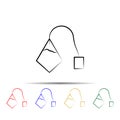 Tea bag multi color style icon. Simple thin line, outline vector of tea icons for ui and ux, website or mobile application Royalty Free Stock Photo