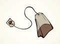 Tea bag. Vector drawing Royalty Free Stock Photo