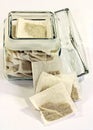 Tea bags in jar Royalty Free Stock Photo