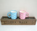 Tea bags and cups