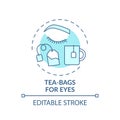 Tea-bags for eyes concept icon