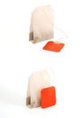 Tea bags on white background Royalty Free Stock Photo