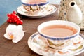 Tea on bamboo Royalty Free Stock Photo
