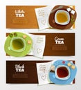 Tea Banners Set Royalty Free Stock Photo