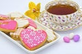 Tea and biscuits. Royalty Free Stock Photo