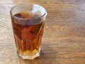 Tea. Black tea brewed in a glass. Hot brewed tea Royalty Free Stock Photo