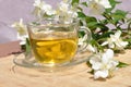 Tea with branch jasmine