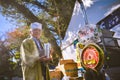 Tea brewer and seller at Japan Weekend Market Royalty Free Stock Photo