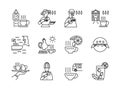 Tea brewing 12 icons set