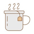 Tea in ceramic cup fill style icon Royalty Free Stock Photo