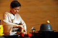 Tea ceremony lady Royalty Free Stock Photo