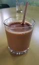 Tea chai on table in a hotel India , Indian masala chai tea or black tea made with various spices and ingredients