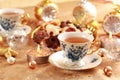 Tea for Christmas with sweet cookies