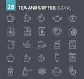 Tea and Coffee Line Icons