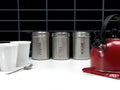 Tea Coffee and Sugar Cannisters Royalty Free Stock Photo