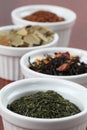 Tea collection - bancha or sencha green tea Royalty Free Stock Photo