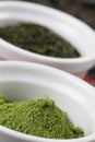 Tea collection - matcha green tea powder Royalty Free Stock Photo