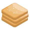 Tea cookie icon, isometric style Royalty Free Stock Photo