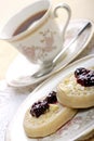 Tea and crumpets Royalty Free Stock Photo