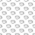 Tea cup black and white seamless pattern Royalty Free Stock Photo
