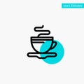 Tea, Cup, Coffee, Hotel turquoise highlight circle point Vector icon