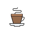 Tea, Cup, Coffee, Indian  Flat Color Icon. Vector icon banner Template Royalty Free Stock Photo