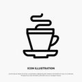 Tea, Cup, Coffee, Indian Line Icon Vector Royalty Free Stock Photo
