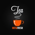 Tea cup flavor design background