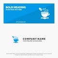 Tea, Cup, Hot, Coffee SOlid Icon Website Banner and Business Logo Template