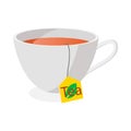 Tea cup icon, cartoon style Royalty Free Stock Photo