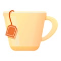 Tea cup icon, cartoon style Royalty Free Stock Photo