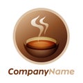 Tea cup icon and logo design