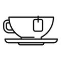 Tea cup icon outline vector. Waiting area